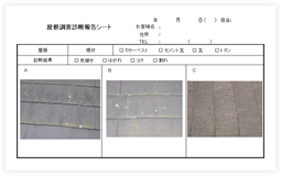 屋上 屋根調査診断報告シート